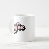 Aber erste Kaffee Retro Stil rosa Tasse (Vorderseite Links)
