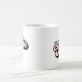 Aber erste Kaffee Retro Stil rosa Tasse (Mittel)
