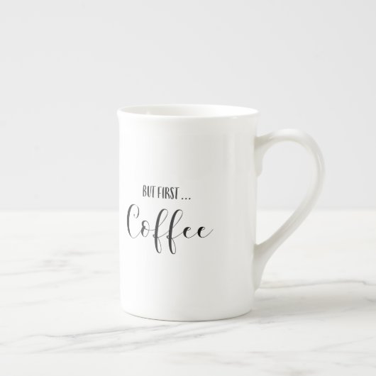 Aber erste Kaffee-Tasse Porzellantasse (Rechts)