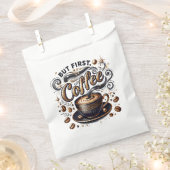 Aber erste Kaffeekunst - Stilvolles Gold Design Geschenktütchen (Ausgeschnitten)