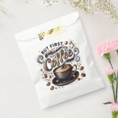 Aber erste Kaffeekunst - Stilvolles Gold Design Geschenktütchen (Versiegelt)