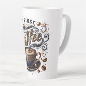 Aber erste Kaffeekunst - Stilvolles Gold Design Milchtasse (Rechte Ecke)