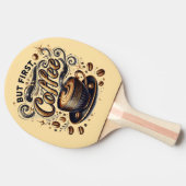 Aber erste Kaffeekunst - Stilvolles Gold Design Tischtennis Schläger (Seitenansicht)