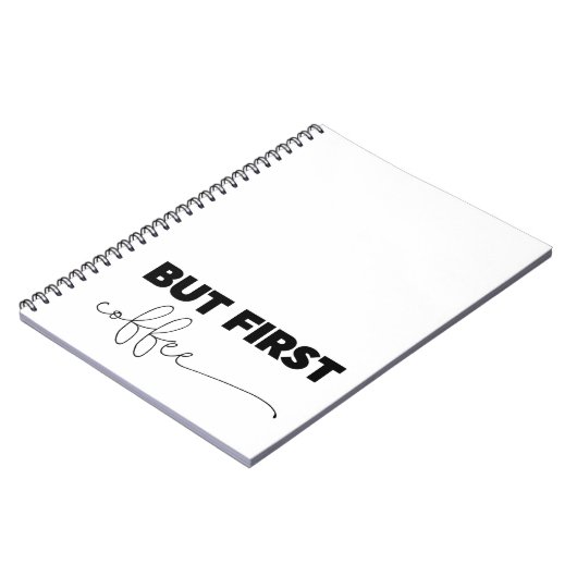 Aber erste Kaffeetyppografie Notizblock (Linke Seite)