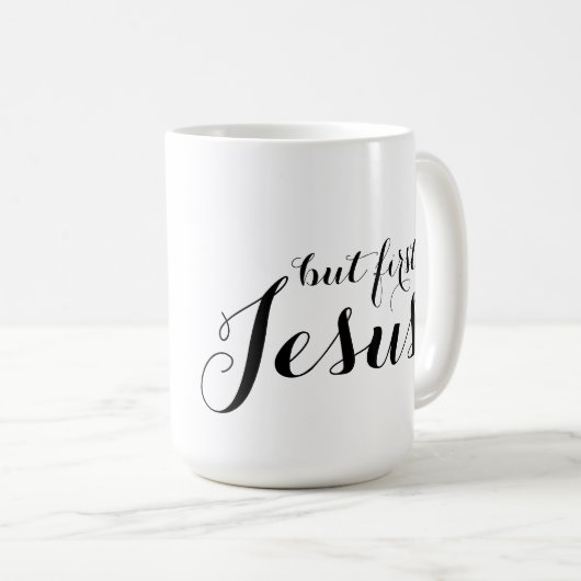 Aber erste klassische weiße Tasse Jesuss (VorderseiteRechts)