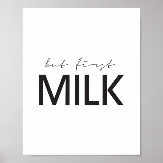 Aber erste Milch Poster (Vorne)