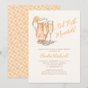Aber erste Mimosas Brunch Bridal Dusche Einladung
