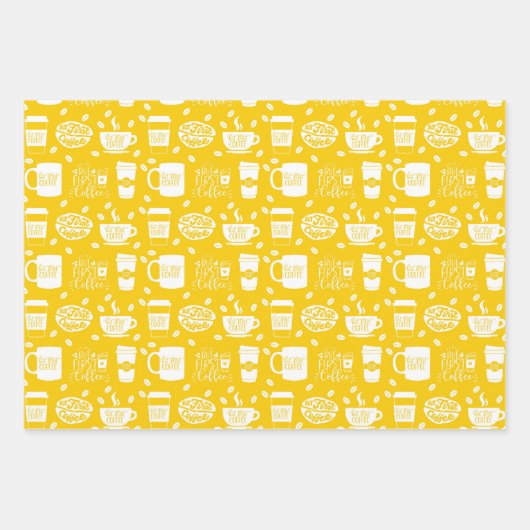 ABER ERSTENS, KAFFEE SET WRAPPING PAPIER SHEETS (Vorderseite 2)