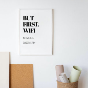 ABER ERSTENS: Wifi mit benutzerdefiniertem Netzwer Leinwanddruck