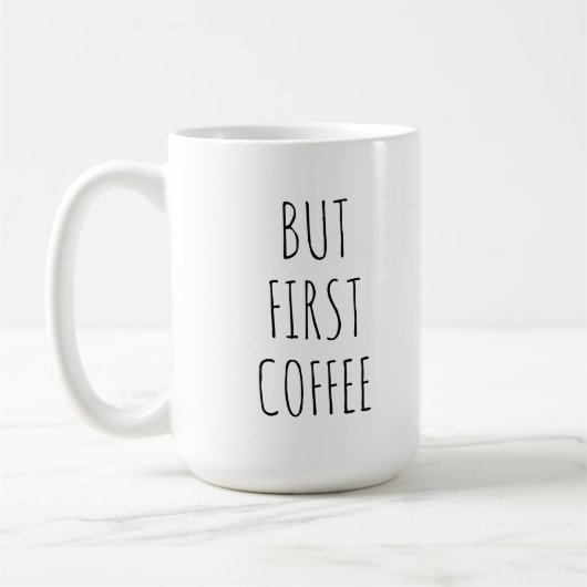 Aber erster Kaffee-lustige Neuheits-Tasse Kaffeetasse (Links)