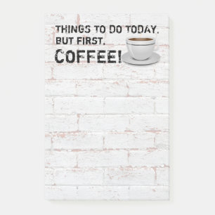 Aber erster Kaffee Post-it Klebezettel