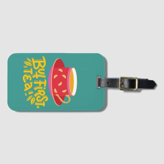 ABER ERSTER TEE GEPÄCKANHÄNGER (Vorderseite (Horizontal))