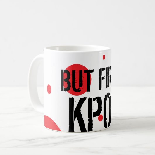 Aber erstes Kpop Kaffeetasse (Vorderseite Links)