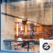 Aber First Cafecito Kaffee Tasse Cuban Espresso Fensteraufkleber (Café-Fenster)