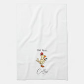 Aber First Coffee Funny Chicken Kittuch Geschirrtuch (Vertikal)