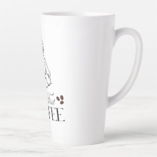 Aber First Coffee White Large 17 oz Latte Tasse