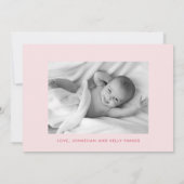 Aber First Milk Funny Cat Foto Birth Ankündigung (Rückseite)