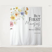 Aber First Mimosas | Hintergrund des Brautparty Wandteppich (Vorderseite)