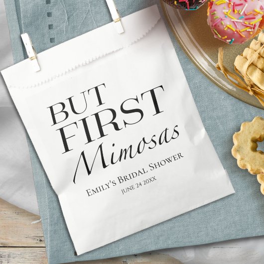 Aber First Mimosas | MINIMALISTISCHES BRAUTPARTY Geschenktütchen
