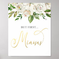 Aber First Mimosas White Floral Gold