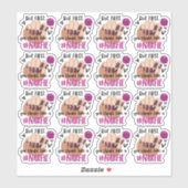 Aber First Nailfie Niedliche Acrylnagel-Geschäft Aufkleber (Blatt)