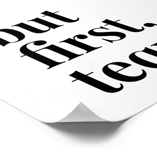 Aber First Tequila Poster (Ecke)