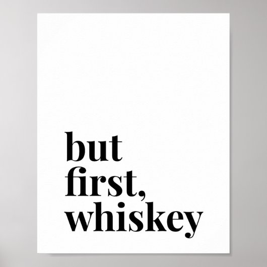 Aber First Whiskey Poster (Vorne)