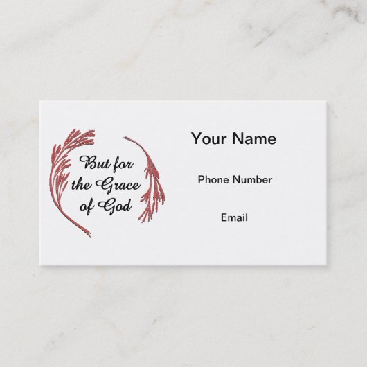 Aber für die Gnade Gottes Telefonnummerkarte (Vorderseite)
