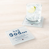 Aber Gott Glasuntersetzer (Schrägansicht)