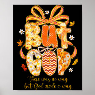 Aber Gott Preppy Herbst Floral Herbst Coquette Sch Poster