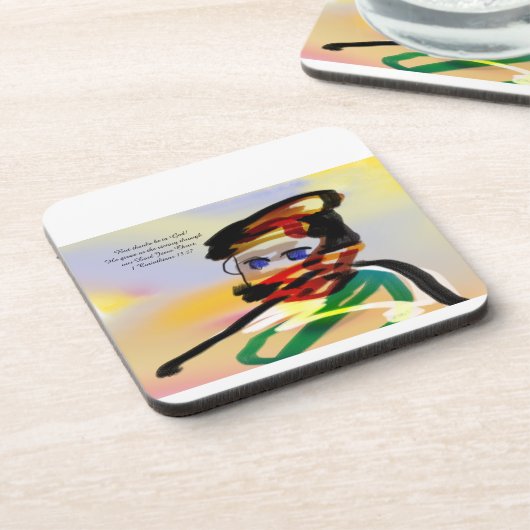 Aber Gott sei Dank! Getränkeuntersetzer (Linke Seite)