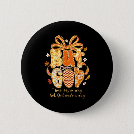 Aber Gott Vorbereitete Herbstblumen Herbst Coquett Button (Vorderseite)