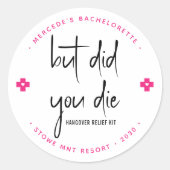 Aber haben Sie Personalisiertes Hangover Relief Ki Runder Aufkleber (Vorderseite)