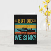 Aber haben wir Pontoon Funny Captain Boating Vint Karte (Gelbe Blume)