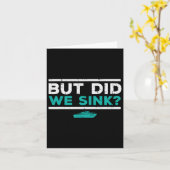 Aber haben wir Sink Boat Funny Pontoon Jowner Männ Karte (Gelbe Blume)