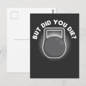 Aber hast du das Funny Kettlebell Gym Workout Die? Postkarte (Vorne/Hinten)