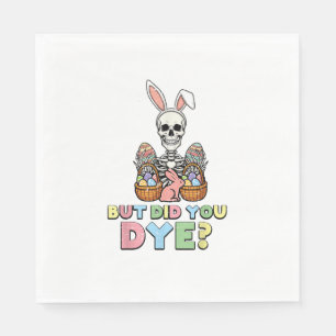 Aber hast du Skeleton-Eier lustig gefärbt Ostern M Serviette