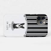 Aber ich bin Niedlich Boston Terrier (schwarz) Dog Case-Mate iPhone Hülle (Rückseite (Horizontal))