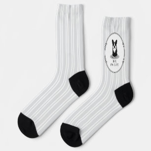 Aber ich bin Niedlich Boston Terrier (schwarz) Dog Socken