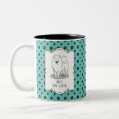 Aber ich bin Niedlich Samoyed Dog Funny Sammie Zweifarbige Tasse (Links)