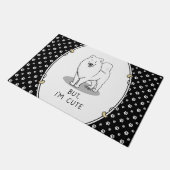 Aber ich bin Niedlich Samoyed Dog Fußmatte (Schrägansicht)