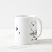 Aber ich bin Niedlich Samoyed Dog Kaffeetasse (VorderseiteRechts)