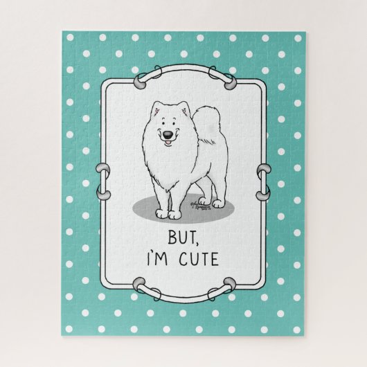 Aber ich bin Niedlich Samoyed Dog Puzzle (Vertikal)