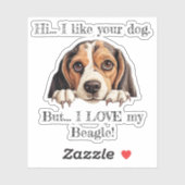 Aber ich LIEBE meinen Beagle Vinyl Sticker (Blatt)
