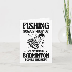 Aber in meinem Kopf spiele ich Badminton Player Sh Karte