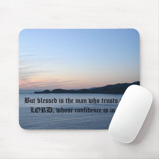 Aber ist der Mann gesegnet, den auf… vertraut Mousepad (Mit Mouse)