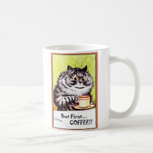 "Aber Katzen-Tasse erster Kaffee-" Vintage Louis Kaffeetasse
