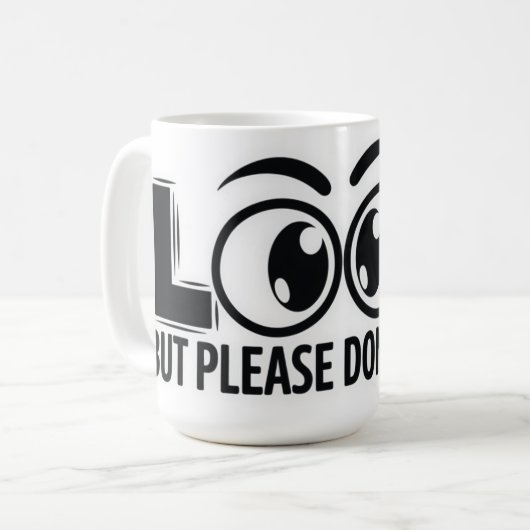 Aber keine Touch Kaffeetasse (Vorderseite Links)