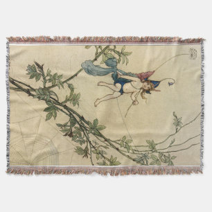 Aber Kobold setzte auf dem Faden einer Spinne Decke