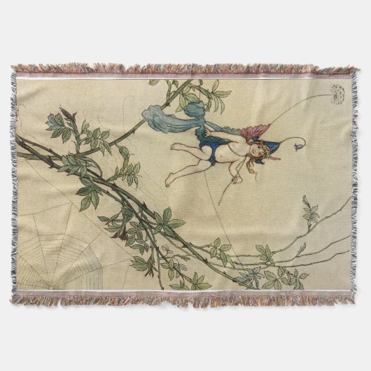 Aber Kobold setzte auf dem Faden einer Spinne Decke (Vorderseite)